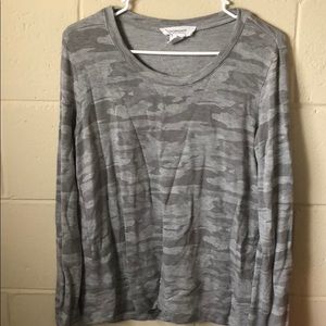 Long Sleeve Gray Camo Lightweight Sweatshirt